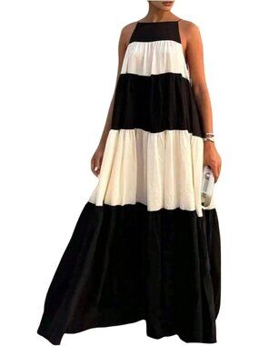 Striped Cami Maxi Dress | Color Block Flowy Summer Dress for Women
